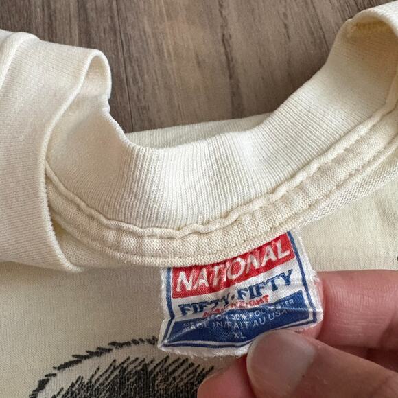 Vintage Computer Tech T-Shirt Men's Size L 1986 I Think Therefore I Am AI RARE - Picture 6 of 9